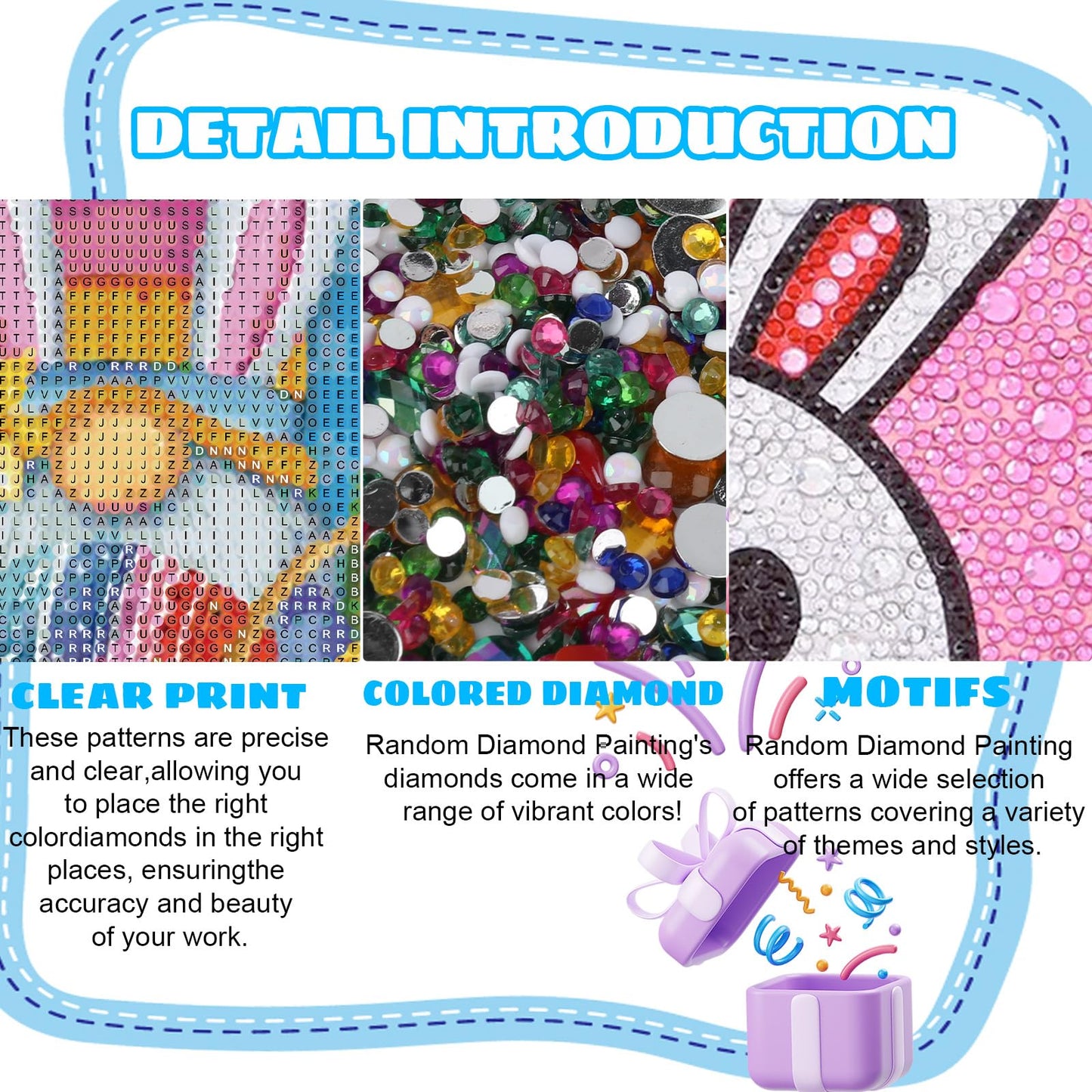 12 PCS DIY Crystal Diamond Art Painting Kit Surprise, Creative Full Rhinestone Diamond Painting Set for Beginners and Craft Lovers, Perfect for Home Decoration, Gifts, and Relaxing Handmade Activities