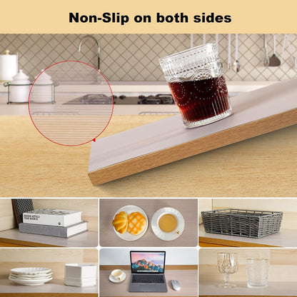 Shelf Liner, 12 Inches x 20 FEET Non-Slip Kitchen Cabinet Liner, Washable Oil-Proof Contact Paper
