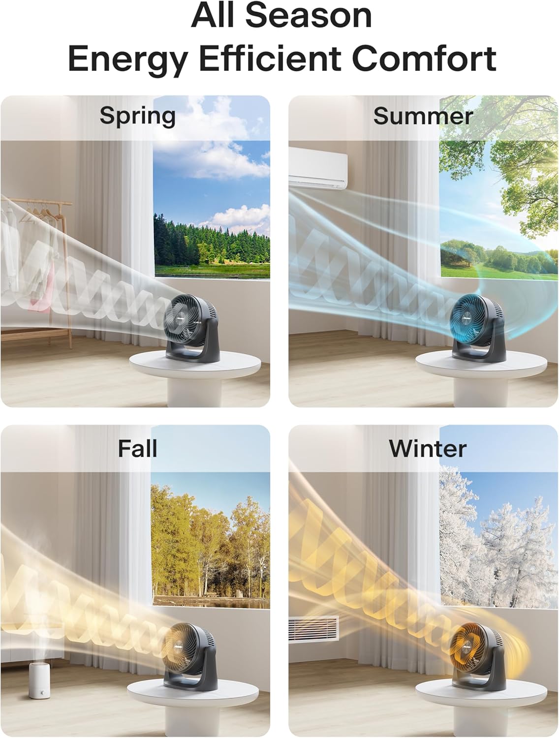 Pelonis 3 Speed Small Room Air Circulator Fan, 7-inch Blade Table Top Fan for Bedroom
