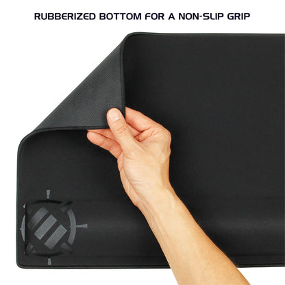 ENHANCE XXL Large Mouse Pad for Desk with 2XL Ergonomic Memory Foam Wrist Rest Support (31.5 x 13.78 x 1 inches) - Desk Pad with Anti-Fray Stitching & Soft Cushion Mat Surface, Designed in The U.S.