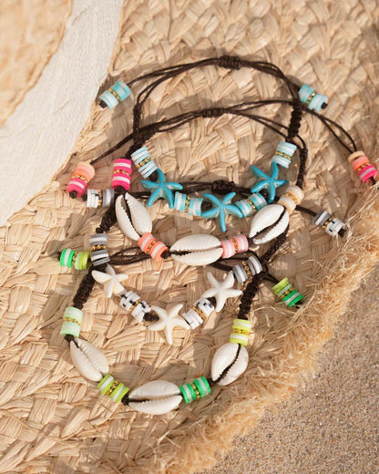 DoDoBeads Summer Bracelets Making Kit, Beach Bracelet Making Kit with Puka Shell Beads, Letter & Number Beads, Seashells, Spacers, Pearls, Jewelry Craft Set