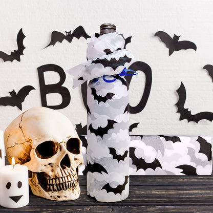 Hi Sasara 100 Black Bat Halloween Tissue Paper, 14 x 20 inch, Perfect for Gift Bags and Party Decorations