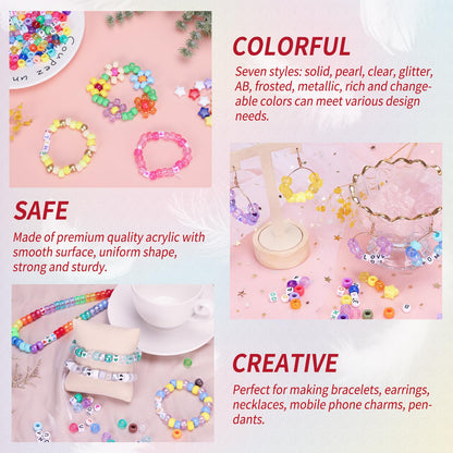 Bracelet Making Kit 96 Colors Pony Beads 3300pcs Friendship Bracelet Kit Rainbow Kandi Beads with Letter and Heart Beads Elastic Threads for Kids Adults Keychain Jewelry Necklace Making