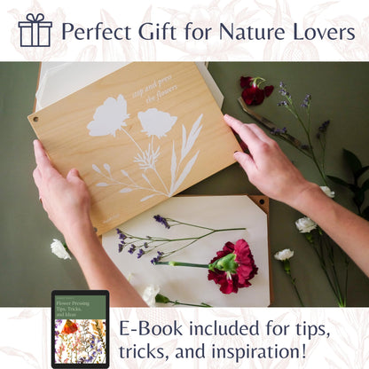 Flower Press Kit | Durable Hardwood 8x10in - Flower Preserving Kit Up to 8 layers - Floral Preservation kits for adults and kids | Innovative and Giftable Floral Pressing kit for Craft Enthusiasts