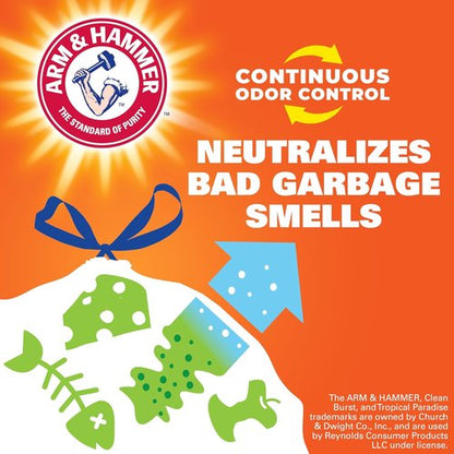 Hefty Ultra Strong 13 Gallon Trash Bags - Drawstring Closure for Odor Control | 40 Unscented Bags