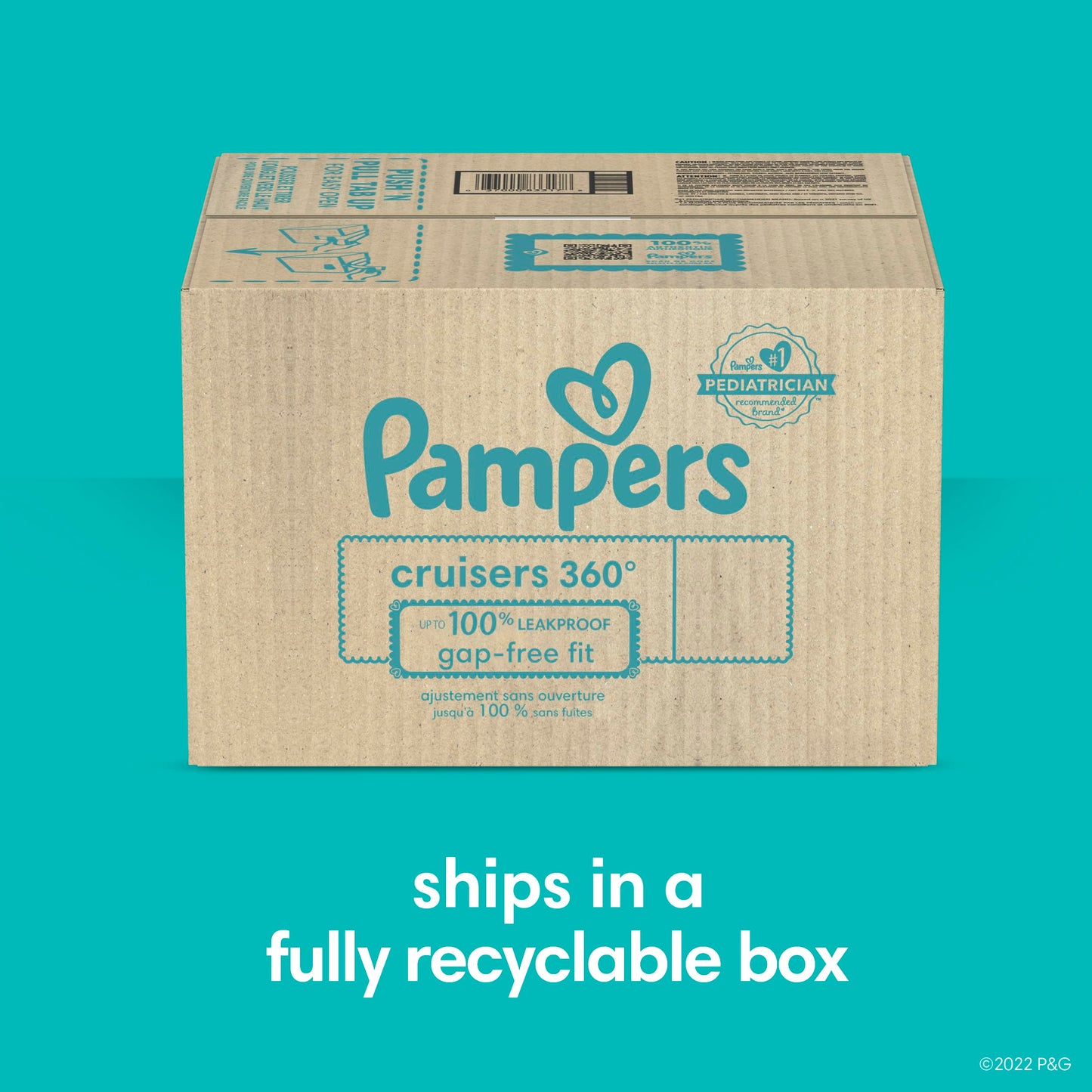 Pampers Diapers - Cruisers 360 - Size 5, 128 Count, Babyproof up to 100% Leakproof Pull-On Diaper