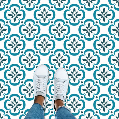 16PCS Floor Tile Stencils Set - 8 x 8 Inch Reusable Mexican Talavera & Spanish & Mandala Stencils for Painting on Floors, Tile, Concrete Patio, Wall, Furniture, Vase, Porch