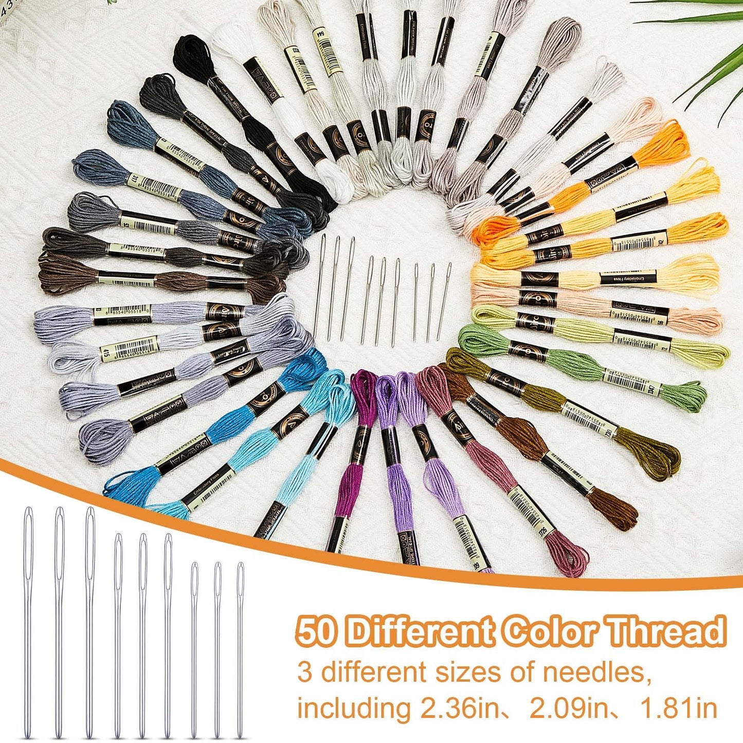 Jexine Mini Darning Mushroom for Socks 14 Hooks Small Speedweve Style Weaving Darning Loom with 9 Pcs Large Eye Needles 50 Colors Thread for Handcraft DIY Weaving Repair Tool