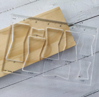 Kingria 8 in1 Bowtie Jia Router Template for Woodworking 1/4'' Thick DIY Router Template Jig Kit Acrylic Butterfly Inlay Template Decorative Guide (Butterfly)