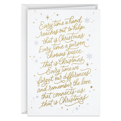 Hallmark Spiritual Boxed Christmas Cards (16 Cards and Envelopes) Gold and White, That is Christmas