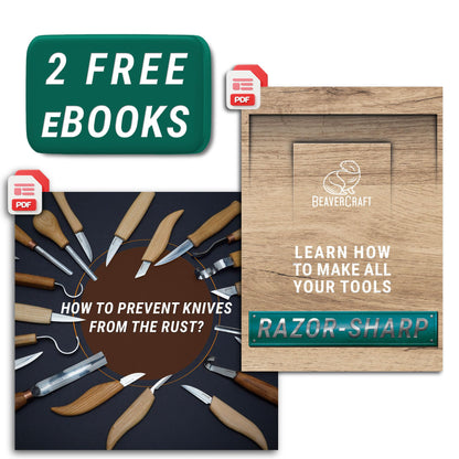 BeaverCraft Wood Carving Kit for Beginners S16 – Whittling Knives Sloyd, Chip Wood Carving Knife, Basswood Blocks for Carvers - Whittling Tools Set