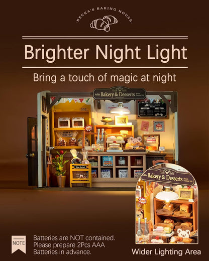 Rolife Miniature House Kit | 1:20 DIY Dollhouse with LED Lights | Perfect Craft for Adults & Gift Idea