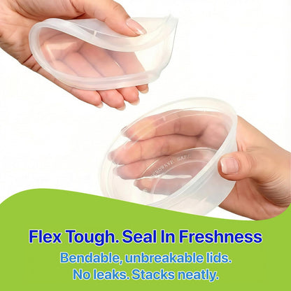 Pokanic Food Storage Containers [10 Set] x [8 oz] Plastic Deli Containers with Lids Slime Soup Meal Prep Containers | BPA Free | Stackable | Leakproof | Microwave/Dishwasher/Freezer (10 Set, 8 oz)