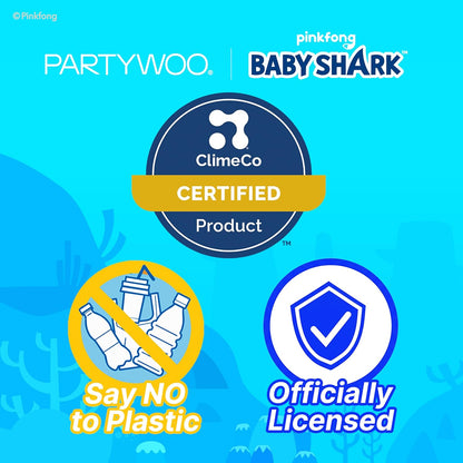 Baby Shark | PartyWoo 40-Inch Blue Foil Number 3 Balloon - Mylar Helium Birthday Decoration for Kids