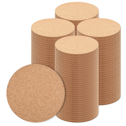 LECEHIVO 320 Pcs Cork Coasters Bulk 4 Inch Absorbent Cork Coasters DIY Blank Trivets for Dishes,Wine Glass,Kitchen,Office, Home Bar