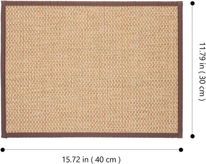 Beavorty Bamboo Rug Woven Straw Seat Cushion, Japanese Style Rattan Futon Sitting Pad for Zen Garden Yoga