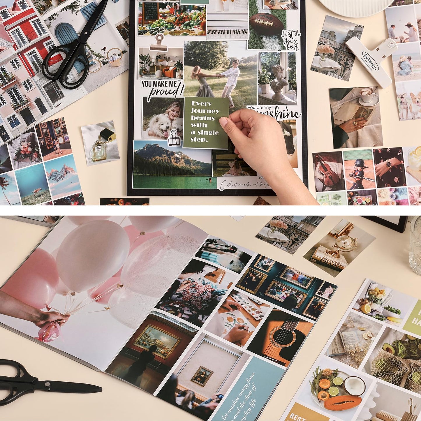 PAGEMORE Vision Board Book - 1200+ New and Improved Vision Board Pictures and Quotes for Vision Board Kit,Realize Dreams and Create Life Goals, Magazine for Vision Board Clip Art and Collage Book