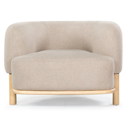 SAFAVIEH Couture Collection Oscar Light Brown/Natural Boucle Accent Chair