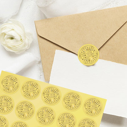 CRASPIRE 625Pcs You Make a Difference Gold Envelopes Seals Stickers 1.5" Foil Embossed Self Adhesive Certificates Round Labels for Invitation Graduation Award Diplomas Wedding Gift Wrapping Decor