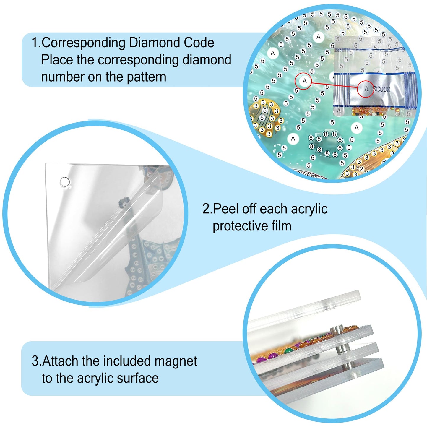 SKRYUIE DIY Acrylayers Diamond Art Kits for Adults, Dwarf Multi-Layer Acrylic Diamond Painting Kits, 4-Layered Magnetic Stand-Up Tabletop Decor, Unique Multi-Dimensional Craft Gift 4x6 Inch A7