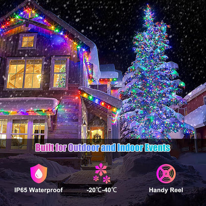 16FT/5M 50 IP65 RGB Smart IC String Lights Indoor [APP & Remote Control], LEDs Multicolor Fairy Lights, USB Powered