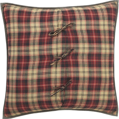 VHC Brands Rustic & Lodge Euro Sham 26x26, Chili Pepper Red Quilted Bedding Accessory