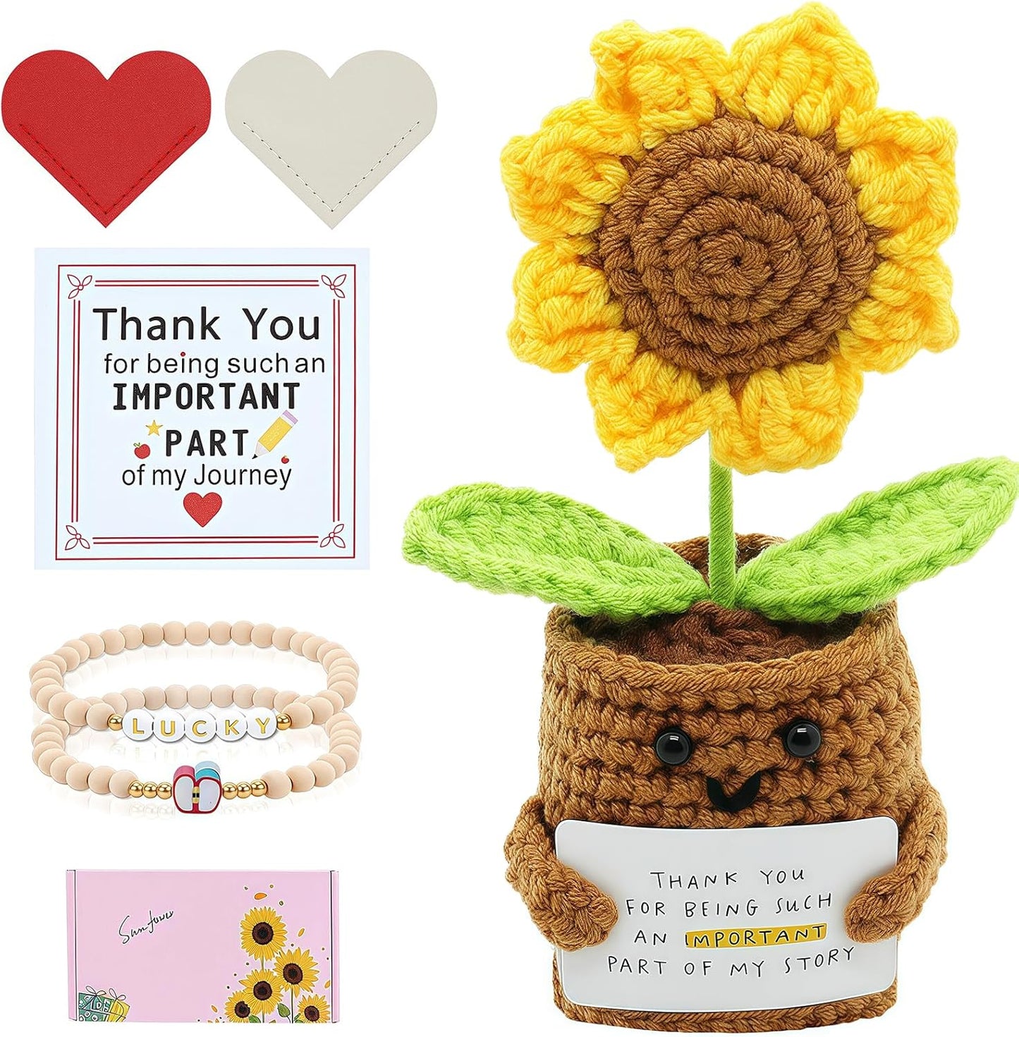 SHUCHNOYE Set Teacher Employee Appreciation Sunflower Gift - Gifts for Women, Appreciation Week Easter Graduation