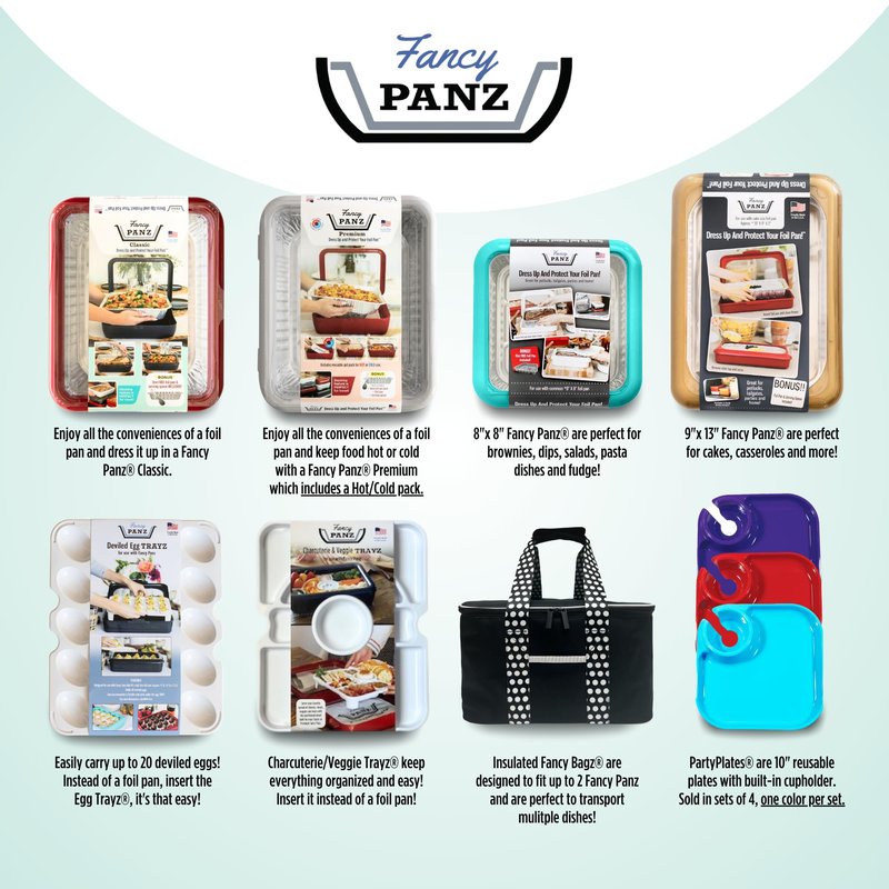 Fancy Panz - Black Insulated Casserole Carrier Bag - Insulated Thermal Bags for Hot & Cold Food Holds 2 Standard Size Fancy Panz - 2 Pockets - Food Container - Hosting Essentials