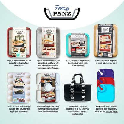 Fancy Panz - Black Insulated Casserole Carrier Bag - Insulated Thermal Bags for Hot & Cold Food Holds 2 Standard Size Fancy Panz - 2 Pockets - Food Container - Hosting Essentials