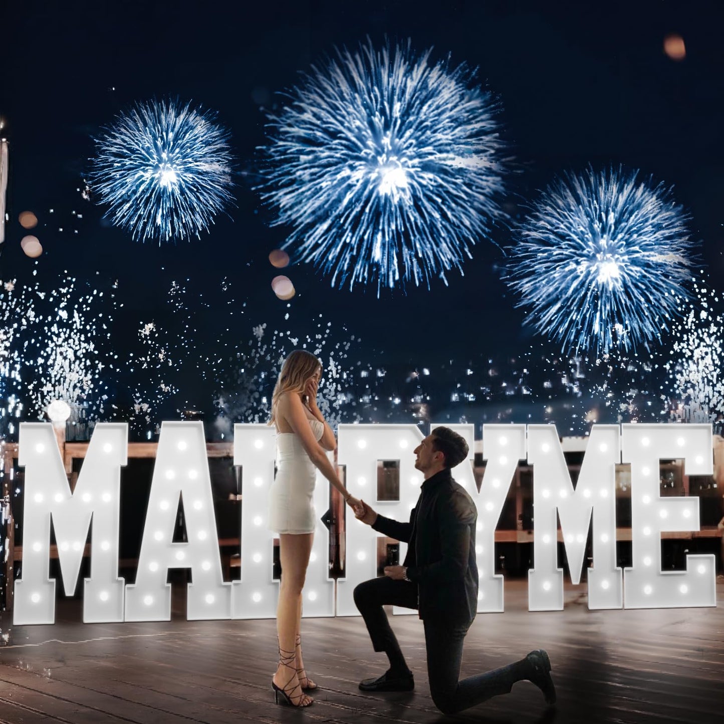Bugame 4FT Marquee Letters, Cool Light Up Letters A for Birthday Anniversary Graduation Party Decorations, Marry Me Signs for Wedding Decor (DIY Kit)