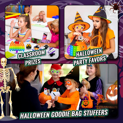 Olganicor 400PCS Halloween Party Favors for Kids, Halloween Treat Bag Fillers, Bulk Toys, Treasure Box Toys, Goodie Bag Stuffers, Carnival Prize Toy Classroom Reward