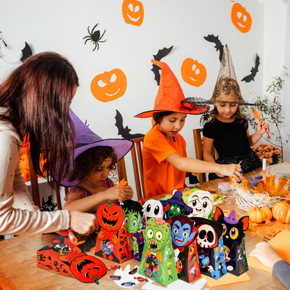 Giiffu 54Pcs Halloween Treat Boxes with Window 6x4x2 Inch