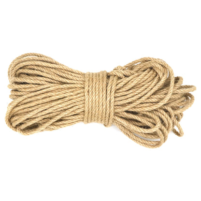 IMROPE 4mm x 300 Feet Natural Jute Rope, Twine for Gardening Tomato Climbing Plant Tie Floristry Crafts Gift Wrapping Packing Decor