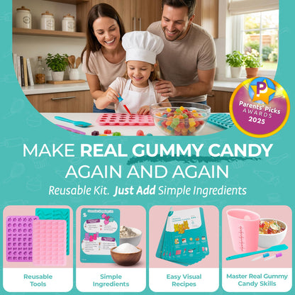 Tovla Jr. Ultimate Gummy-Making Kit for Kids – Real Fun DIY Candy Kit, STEM Activity for Ages 4+, Visual Learning Gummy Molds & Tools