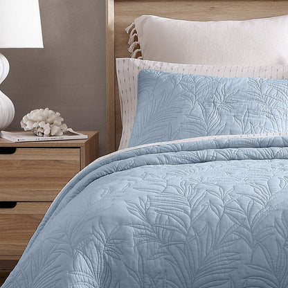 Tommy Bahama - 2 Piece Standard Sham Set, Cotton Bedding with Envelope Closure, Pre-Washed for Added Softness (Costa Sera Blue, 21x27)