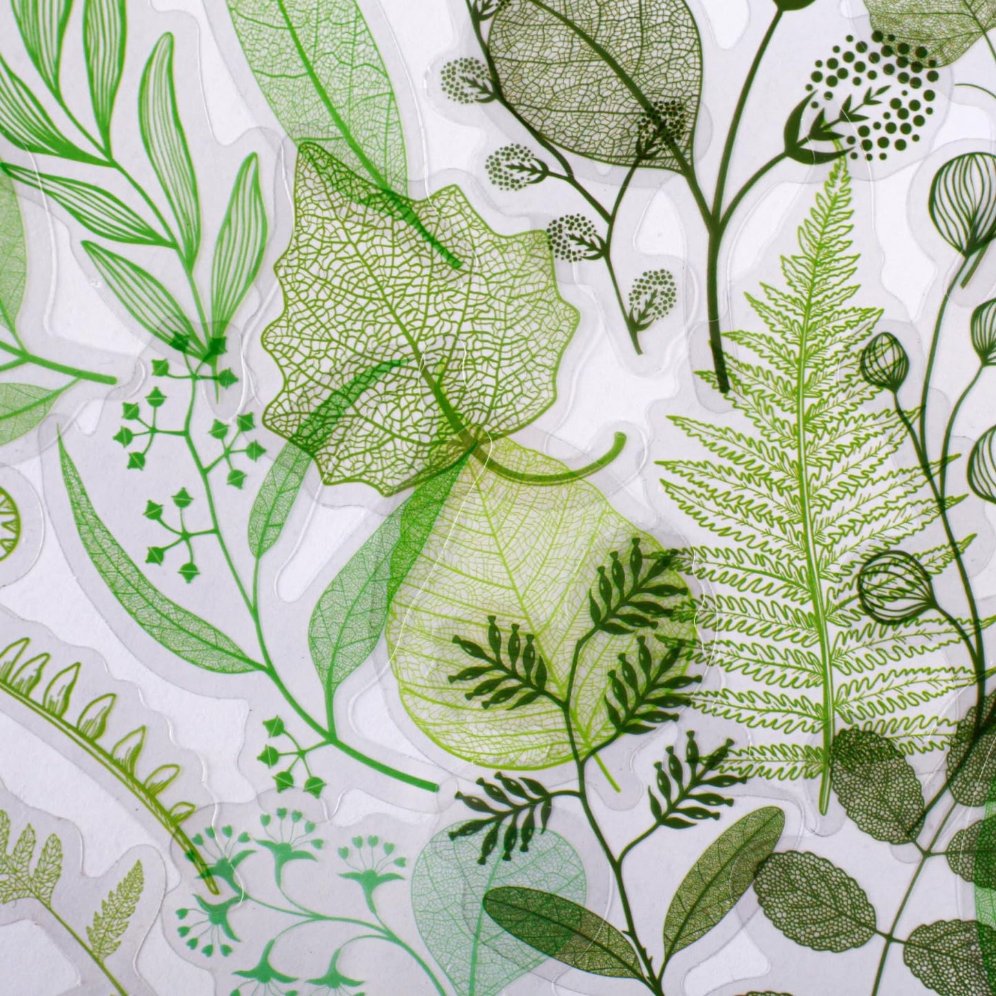 120 Pcs Realistic Skeleton Leaf Stickers, 6 Packs Aesthetic Leaf Vein PET Decals for Scrapbooking, Transparent Botanical Ephemera for Junk Journaling, Resin Art & DIY Crafts