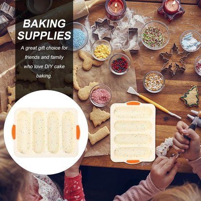 PRETYZOOM Silicone Baguette Mold, Non-stick French Bread Baking Pan, Household Bread Mould, Multipurpose Baking Tool