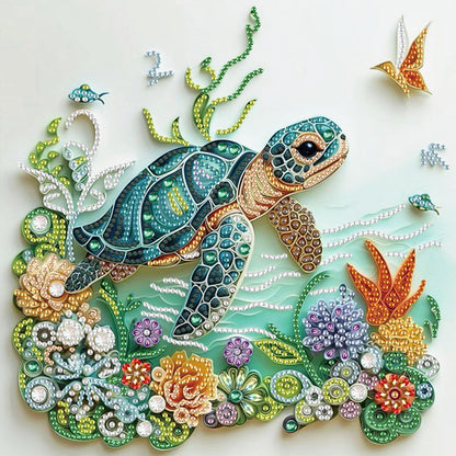 Tontut 5D Diamond Art Painting Kit, Turtle DIY Diamond Art Adult Set Mosaic Crafts, Suitable for Home, Office wall Decoration, can be Packaged as Gifts for Friends