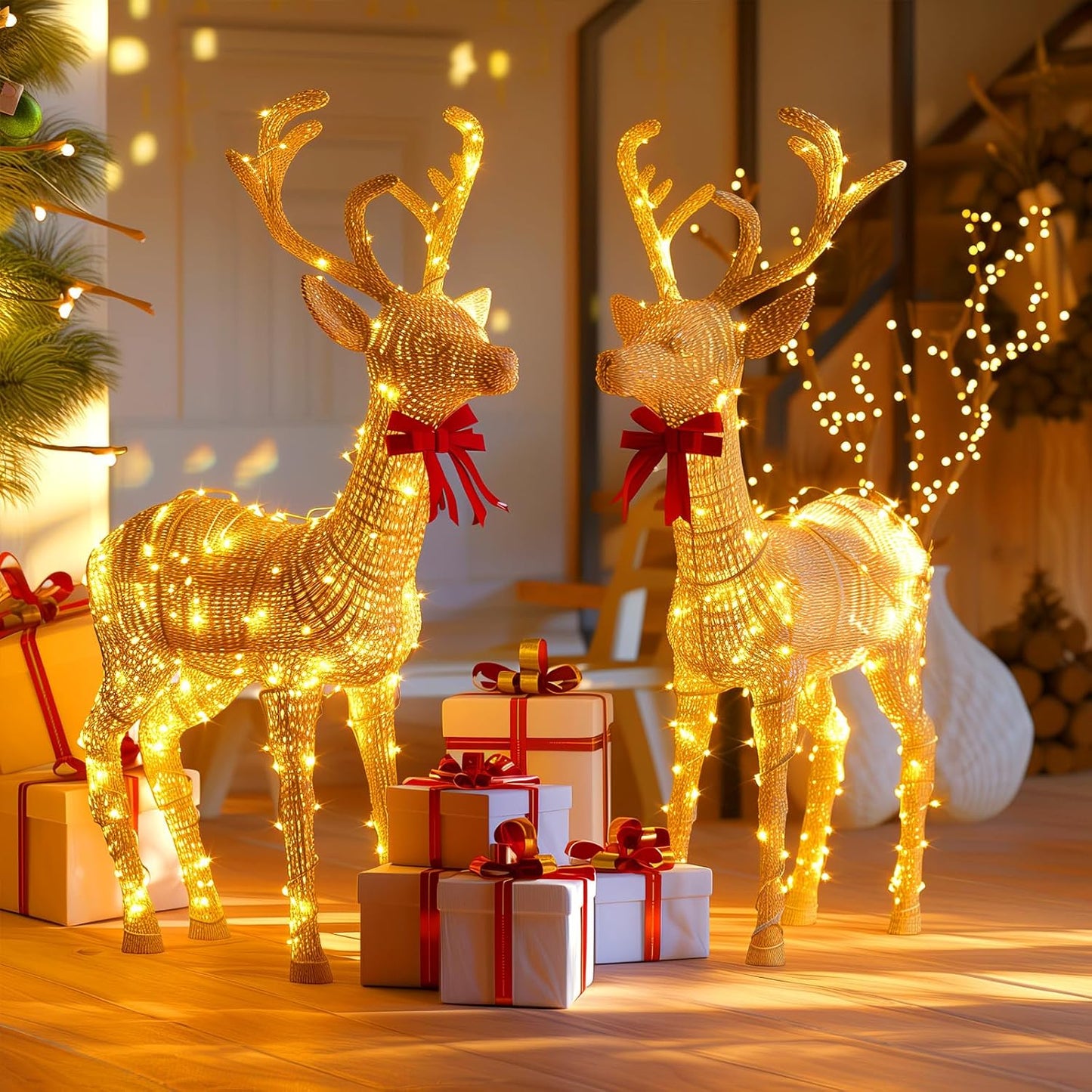 99Feet 300LEDs Fairy Lights Plug in, Warm White String Lights, Waterproof Flexible Silver Wire Starry Lights