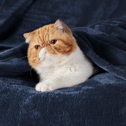 Bedsure GentleSoft King Size Navy Blue Fleece Blanket - Soft, Lightweight, Plush Microfiber, 108x90 Inches