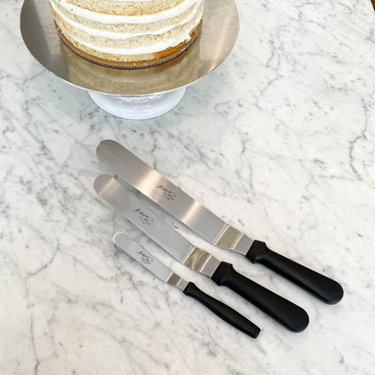 Ateco Ultra Offset Spatula 3 Piece Set - Stainless Steel Blades - 4.25 Inch, 7.75 Inch, 9.75 Inch