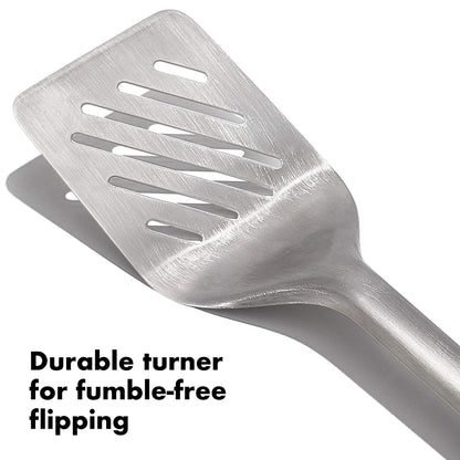 OXO Good Grips Grilling Tools, Tongs and Turner Set, Black