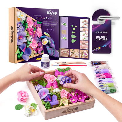 Air Dry Clay | Art Kit Inspiration | Succulents Art Set 3D for Home Wall Decor | Craft Кits for Adults and Teen | Craft Box with Modeling Clay for Succulents Fun Stuff Hobby Кits Succulent DIY Кits