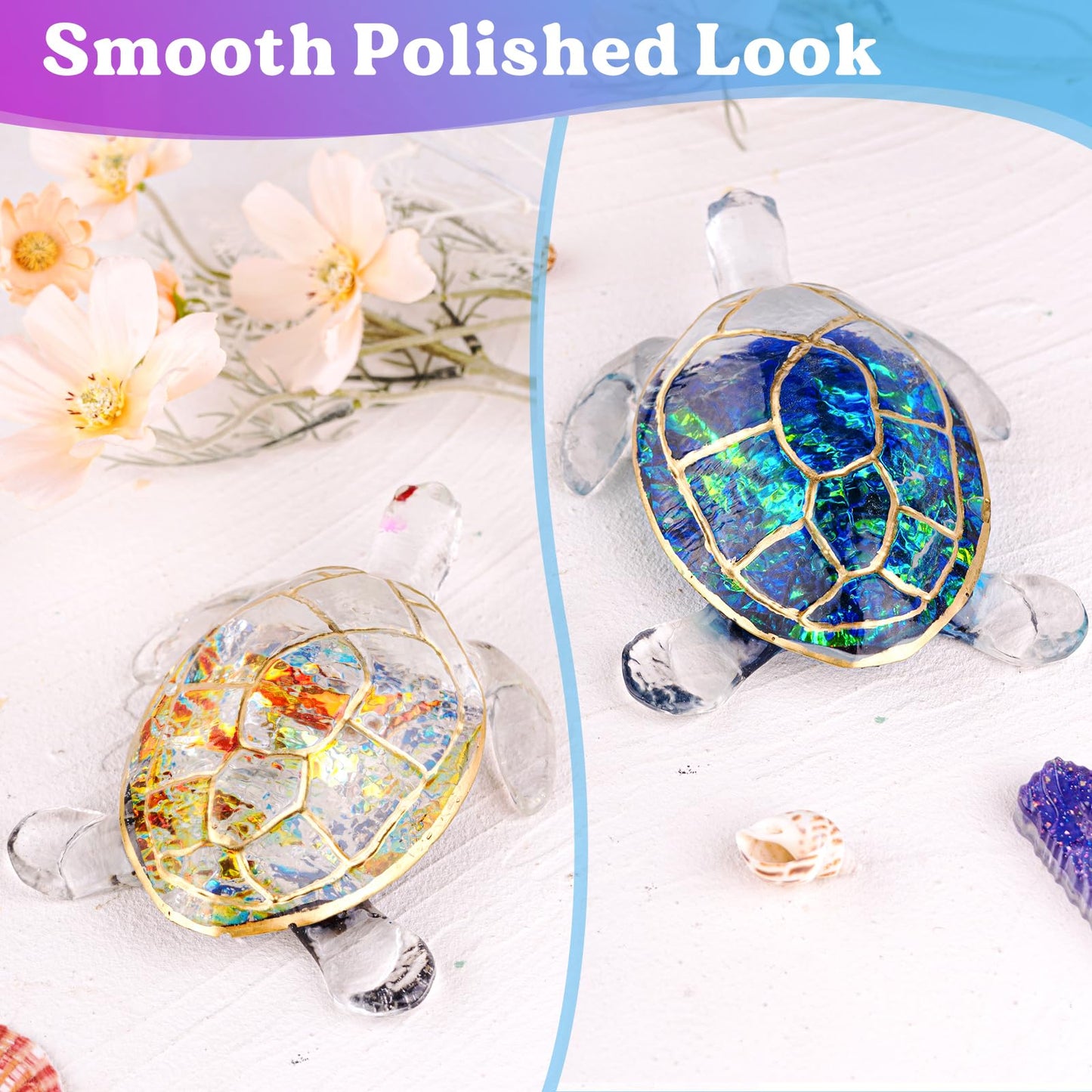 LET'S RESIN Turtle Shape Resin Molds, 3D Animal Silicone Molds for Epoxy Resin, Large Sea Turtle Marine Art Silicone Resin Molds for Craft, Ocean Theme Night Lights, Home Decor