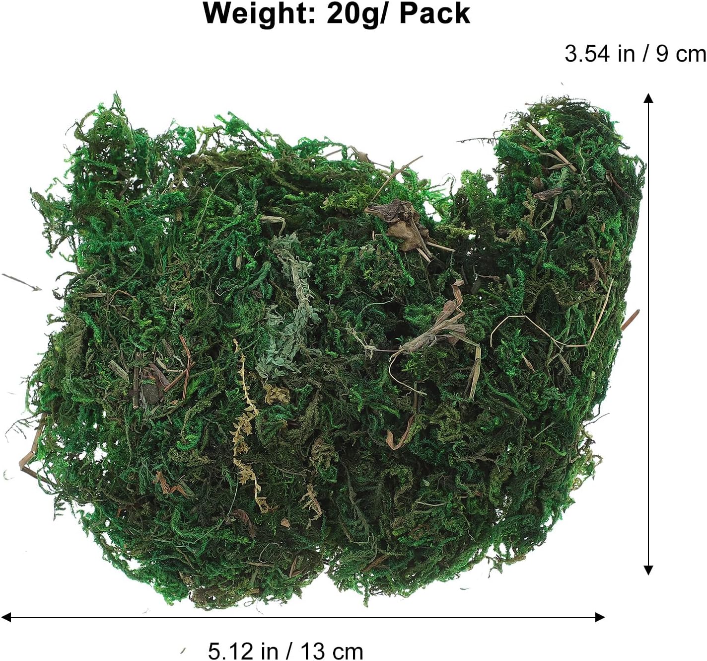 Garneck Artificial Moss Lichen - Simulation Fake Moss for DIY Green Decorative Potted Plants, 20g