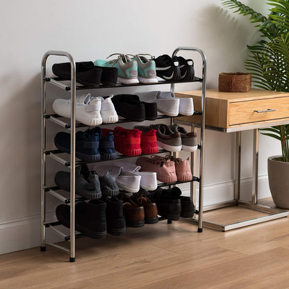 5-Tier 15 Closet IRIS USA Shoe Rack, Up to Pairs, Shoe Organizer for Entryway Small Space, Shoe Storage Shelf, Tall