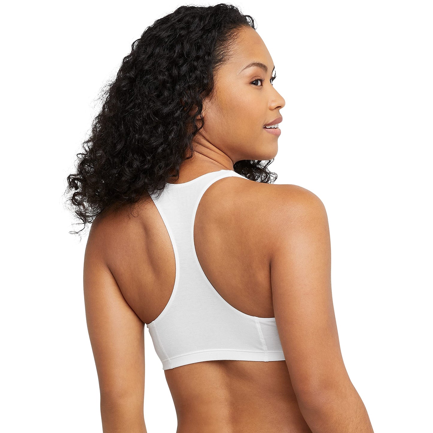 Hanes Women's Racerback Cotton T-Back Bralette (3 Pack)