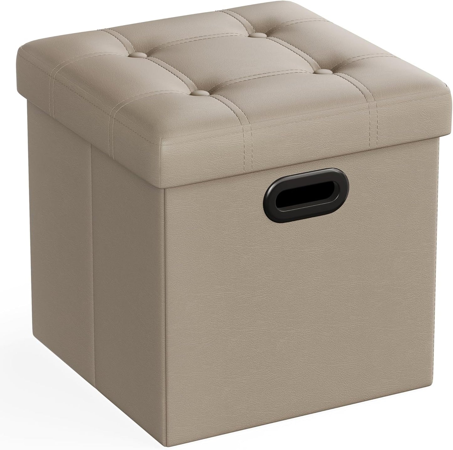 15 Inches 660 lb, ULSF030K03 SONGMICS Mazie Collection - Ottoman with Storage, Footstool, Storage Ottoman with Metal