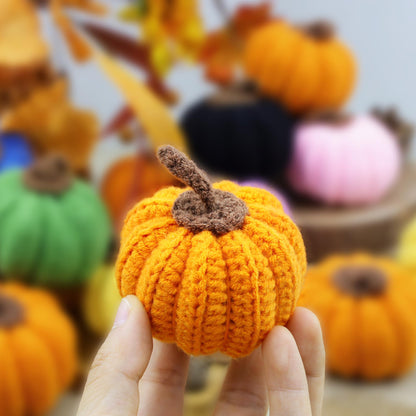 Sahoottie Mini Knit Pumpkins Set of 5, Fall Pumpkins Decor, Autumn Bowl Fillers Fall Farmhouse Tier Tray Decor, Warm Gift for Friend, Thanksgiving Decoration(Mini Autumn Set)