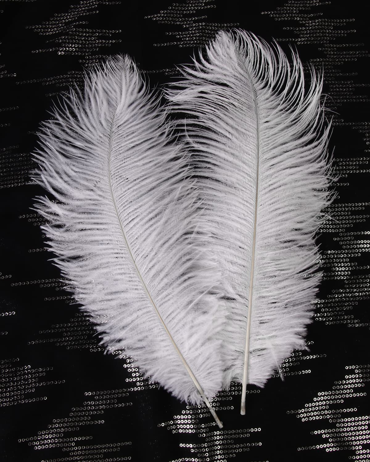 VIJIV Natural White Large Ostrich Feathers Bulk 10 Pieces - Making Kit 28 Inch Long Feathers for Crafts Flowers Vase Home Decorations Wedding Party Centerpiece Floral Arrangement